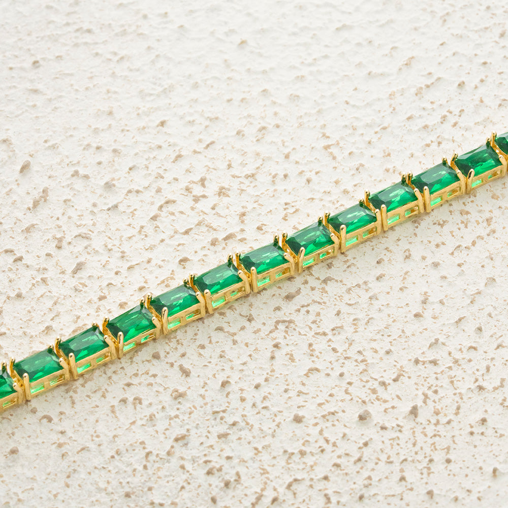 Pulsera de circones verdes en goldfield