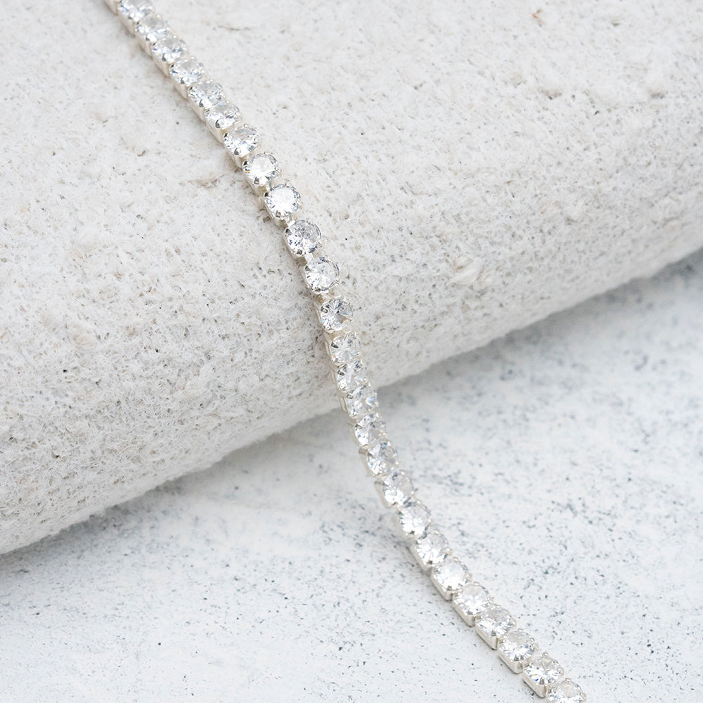 Pulsera tenis circulares en Plata