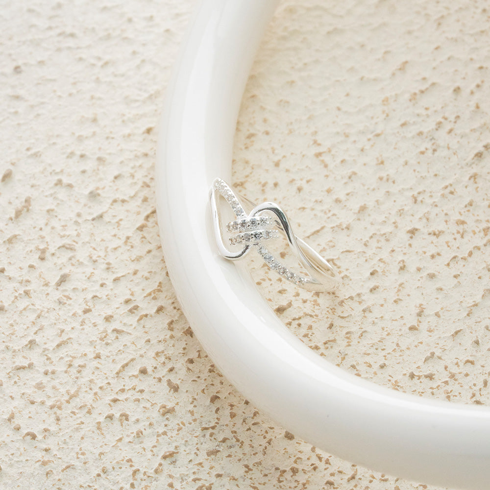 Anillo de nudo doble en Plata