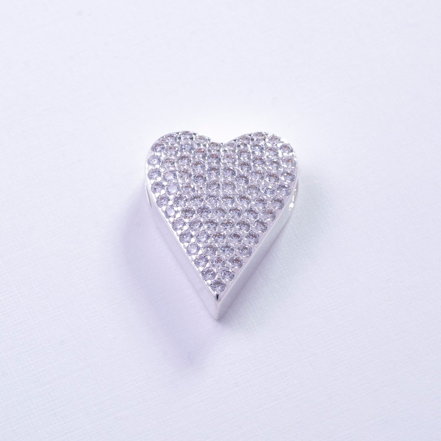 Dije de corazón con pavé en Plata