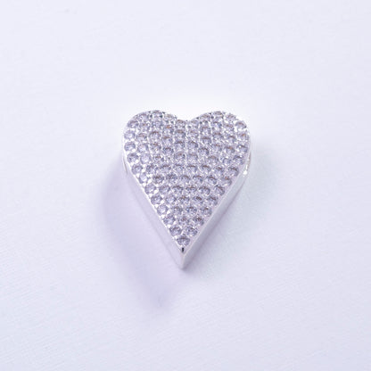 Dije de corazón con pavé en Plata