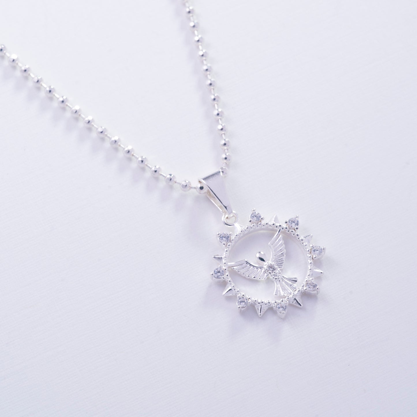 Dije de ángel de la guarda en Plata