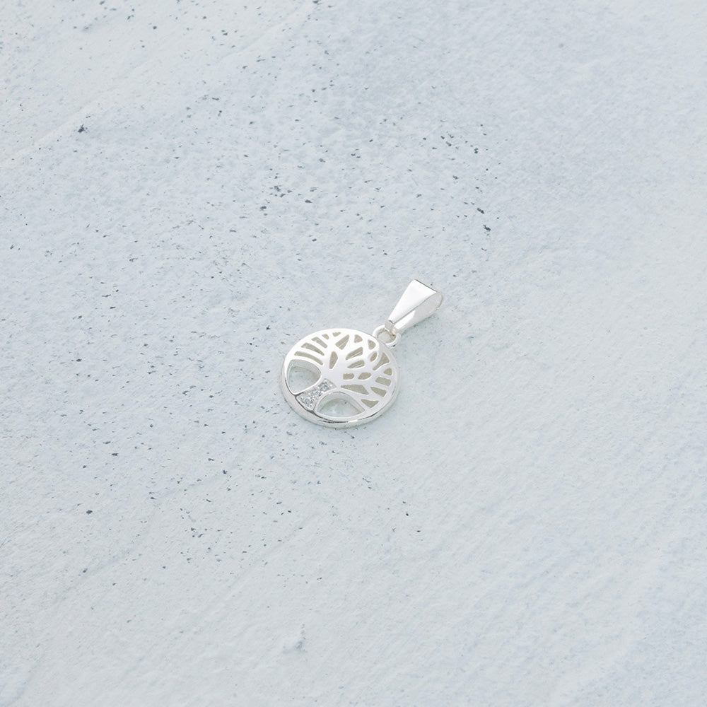 Dije mini árbol de la vida en Plata