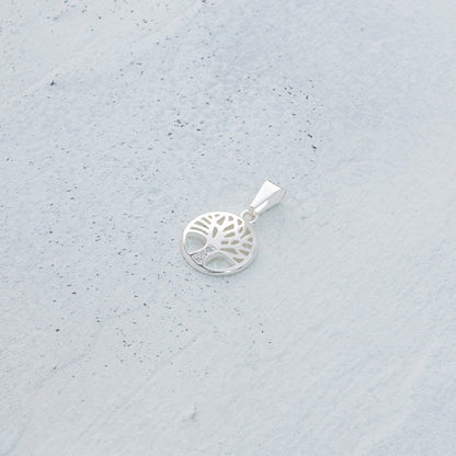 Dije mini árbol de la vida en Plata