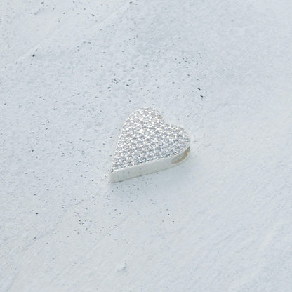 Dije de corazón con pavé en Plata