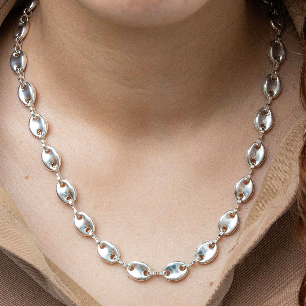 Cadena tejido gucci en Plata