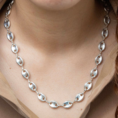 Cadena tejido gucci en Plata