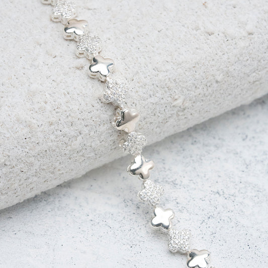 Pulsera de flores cliff en Plata