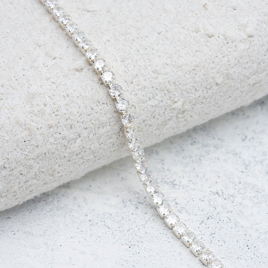 Pulsera tenis circulares en Plata