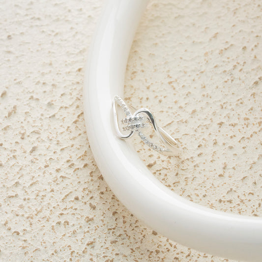 Anillo de nudo doble en Plata