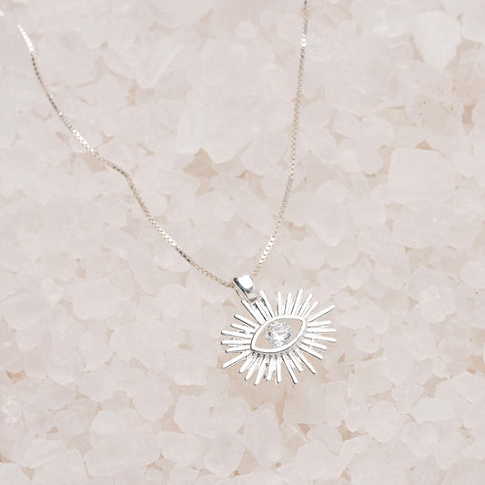 Cadena mini veneciana + Dije de ojo protector