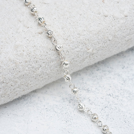 Pulsera de balines martillados en Plata