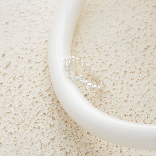 Anillo mini corazones en Plata